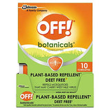 OFF! Lingettes botaniques en emballage, protection pratique contre les moustiques lors des activités extérieures.