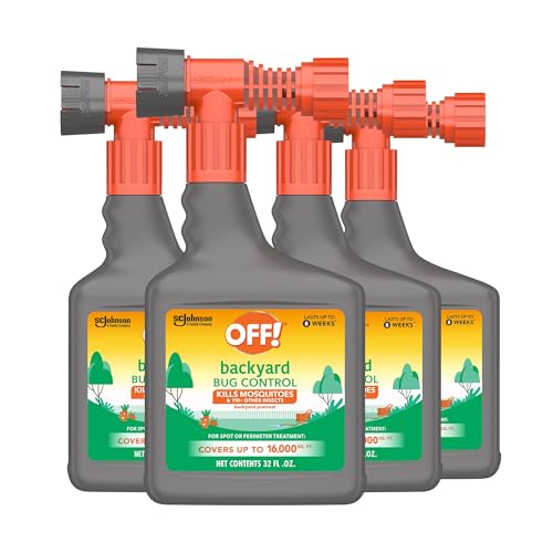 OFF! Bouteille arroseur facilitant l’application autour de la pelouse.
