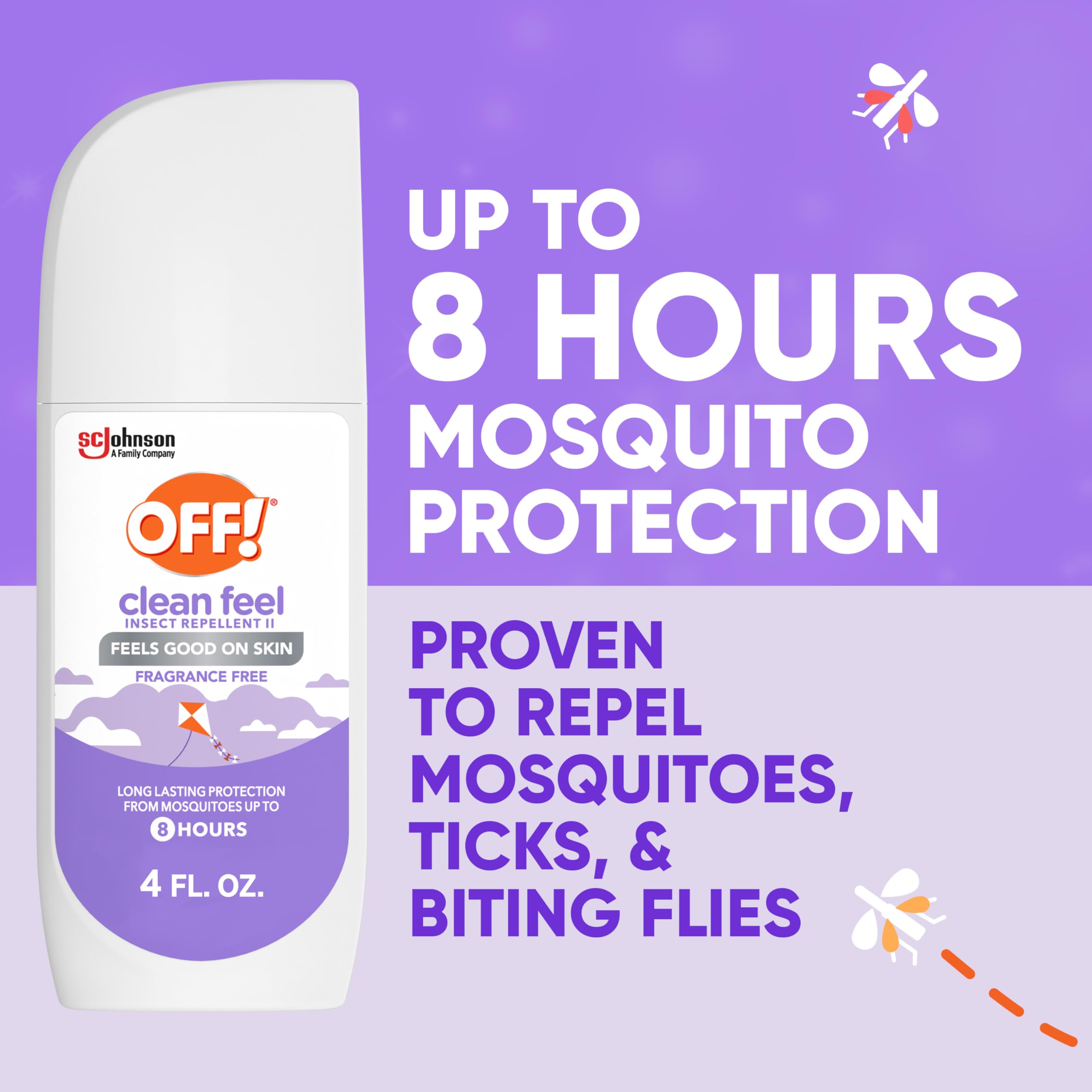 OFF! Clean Feel – Diffusion rapide pour une application pratique en extérieur.