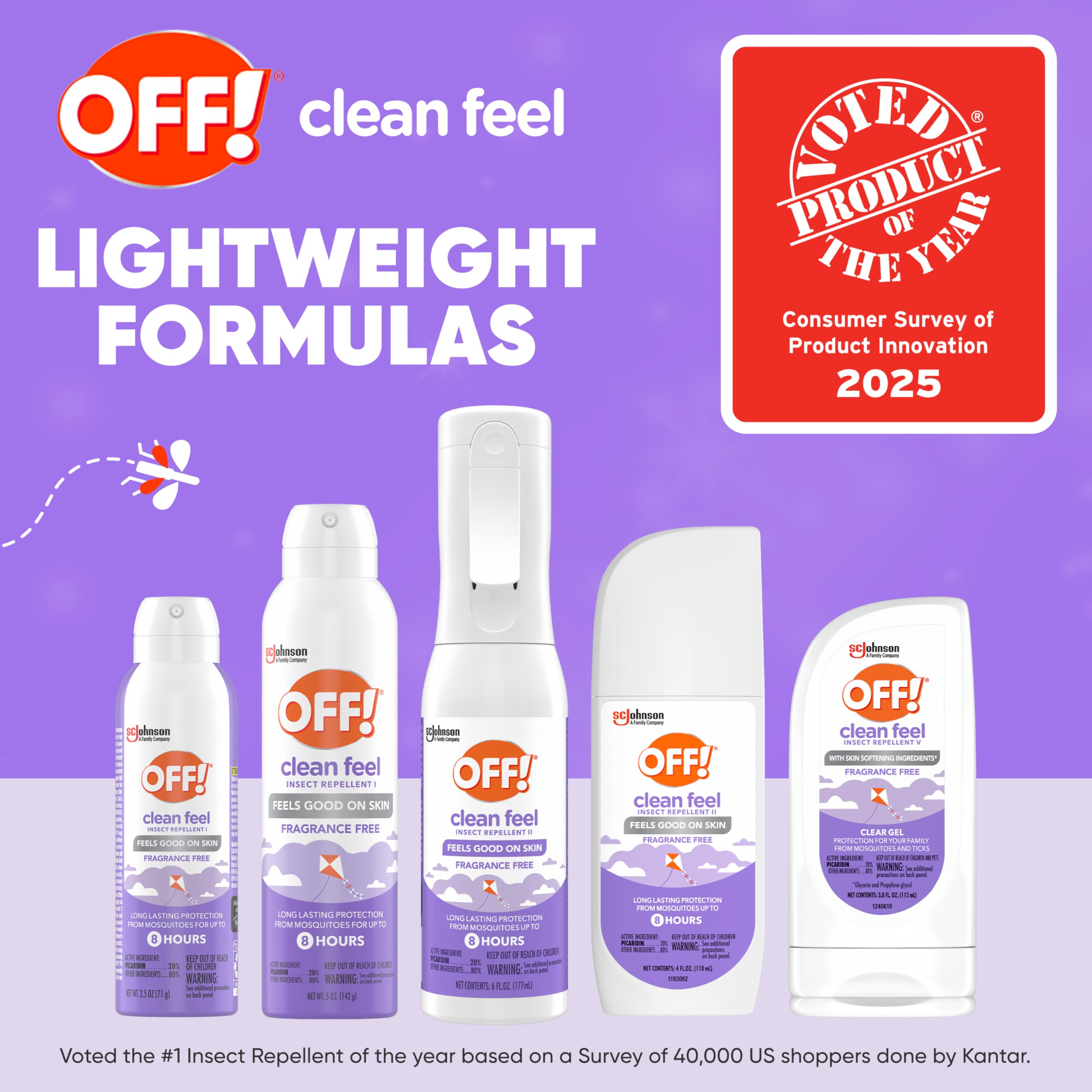 OFF! Clean Feel – Protège contre moustiques et tiques sans laisser de traces.