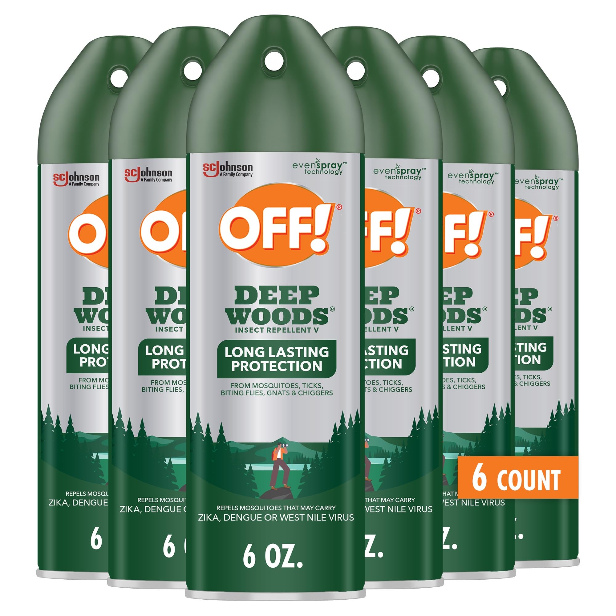 OFF! Deep Woods: bouteille de 177 ml prête pour l'extérieur et protection durable.