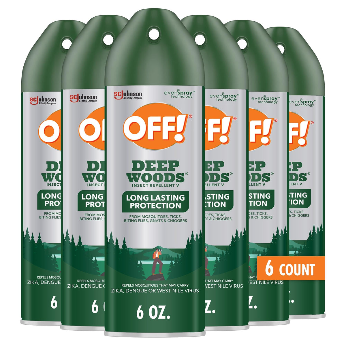 OFF! Deep Woods: bouteille de 177 ml prête pour l'extérieur et protection durable.