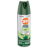 OFF! Deep Woods Dry Aérosol – format portable, idéal pour les sorties en plein air.