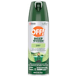 OFF! Deep Woods Dry Aérosol – spray prêt à l'emploi, application rapide sur la peau.