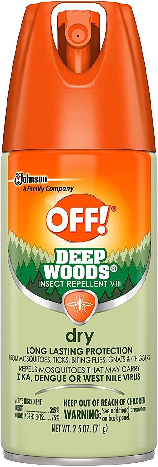 OFF! Deep Woods Dry - aérosol en spray, application continue sans huile.