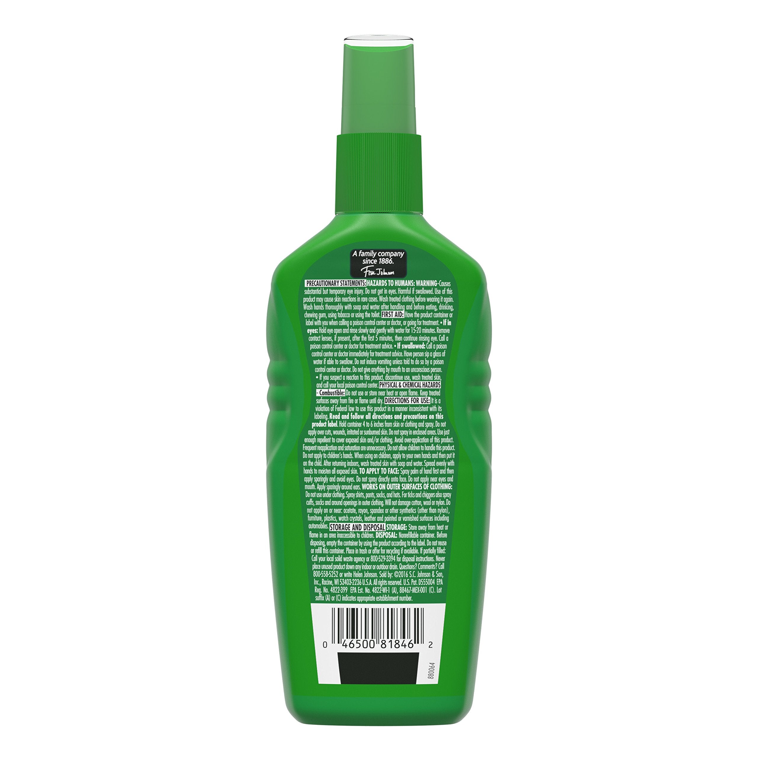 OFF! Deep Woods Sportsmen Spritz – emballage clair, utilisation simple et pratique en déplacement.
