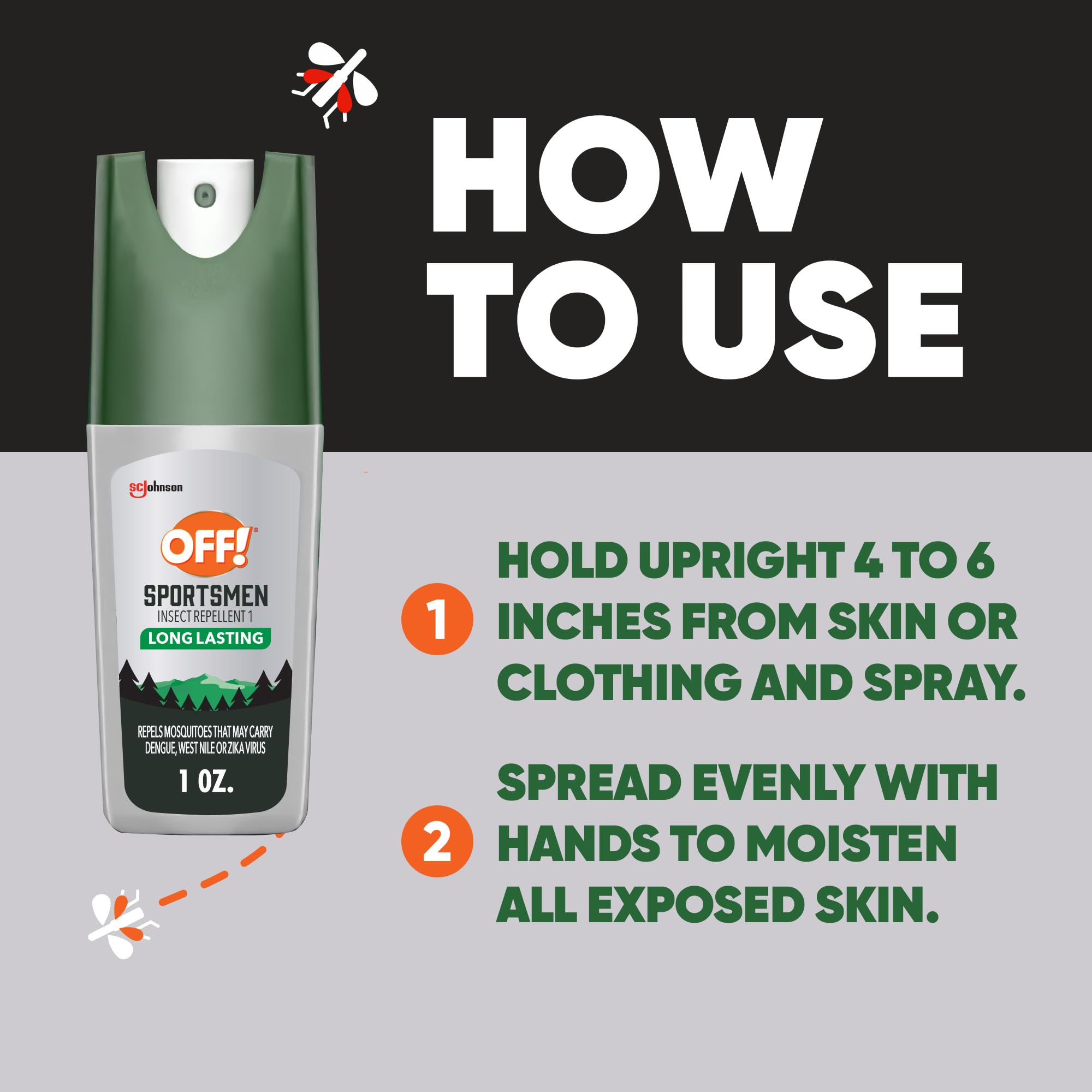 OFF! Deep Woods Spritz, DEET 98, indique la composition pour les sorties.