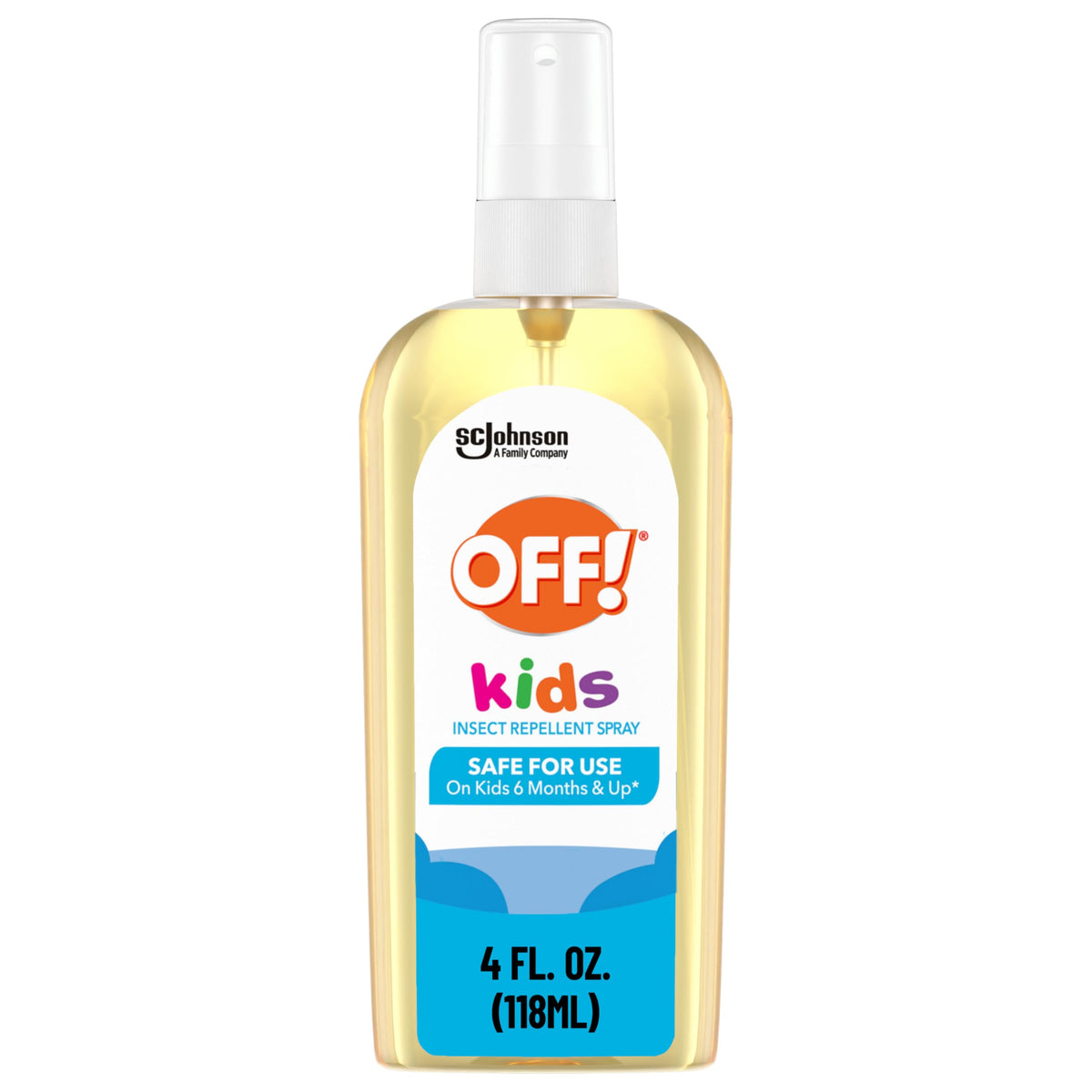 OFF en enfants répulsif moustiques, bouteille-pompe, protection pratique lors des sorties en extérieur.