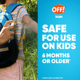 OFF en enfants répulsif moustiques, pompe-en-action, application rapide pour toute la famille.