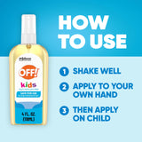 OFF en enfants répulsif moustiques, usage-quotidien, pour préventions lors des sorties.