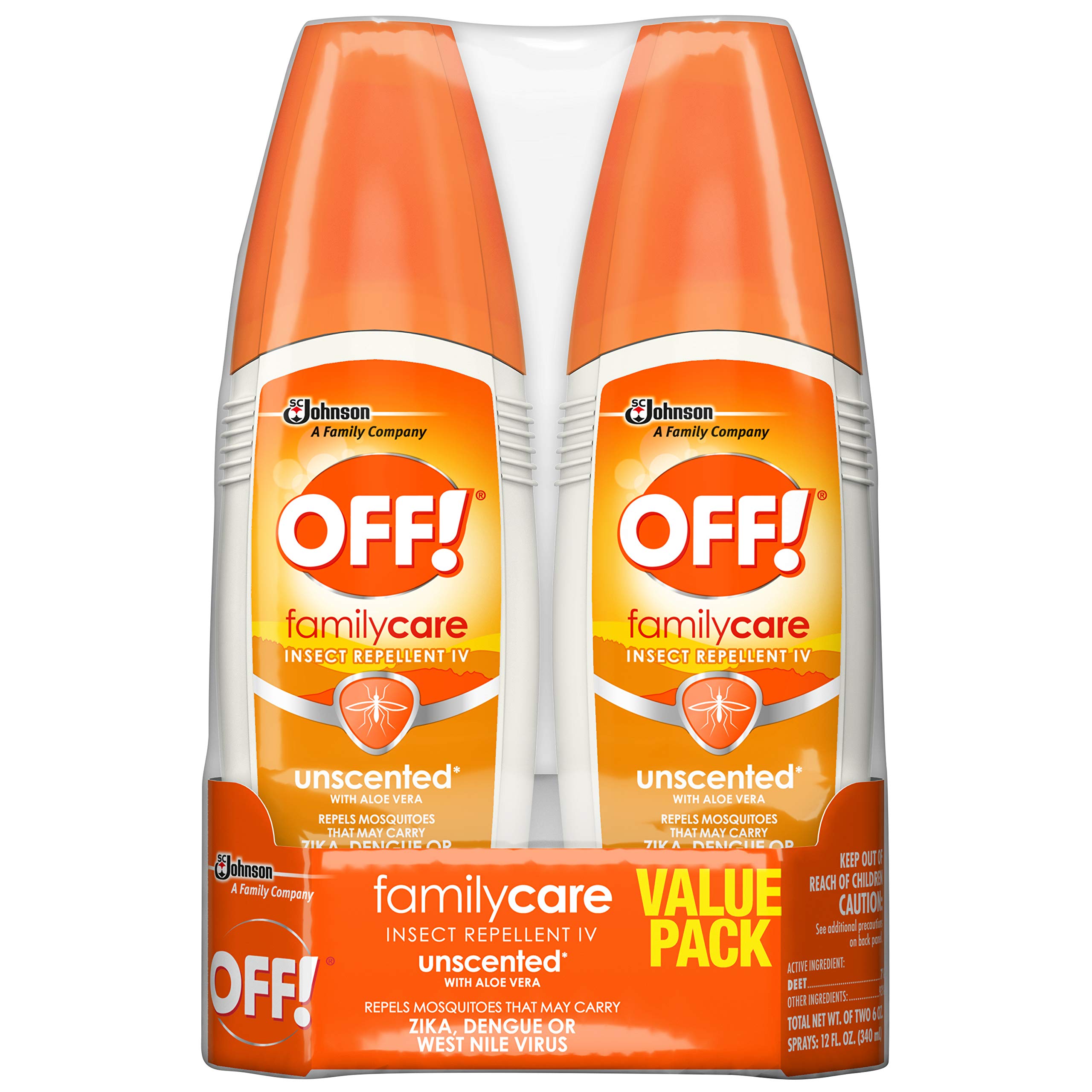 OFF! FamilyCare Spritz – bouteille sans parfum pour une protection légère en plein air.
