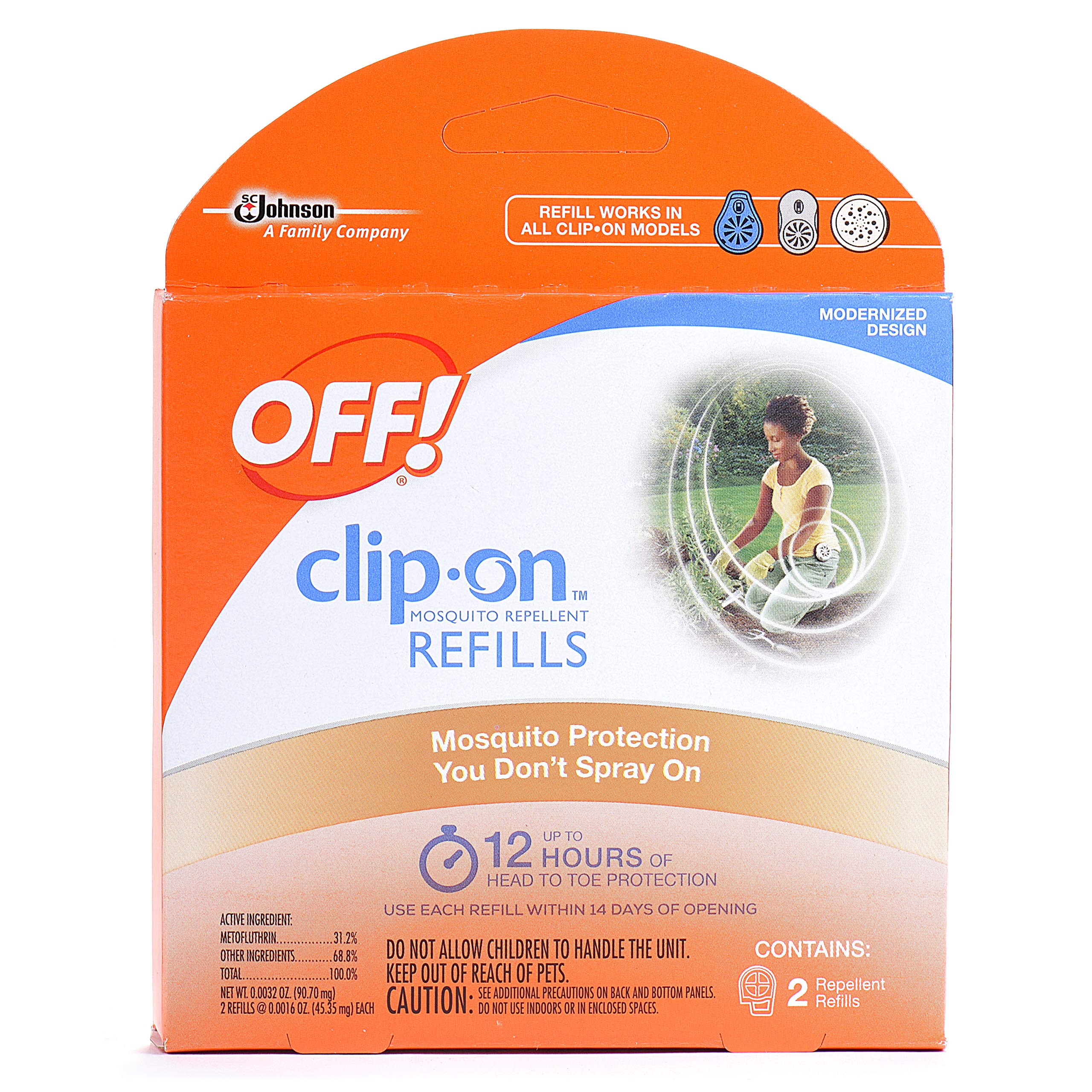 Recharge OFF! Clip-On moustiques offrant une protection jusqu'à 12 heures.