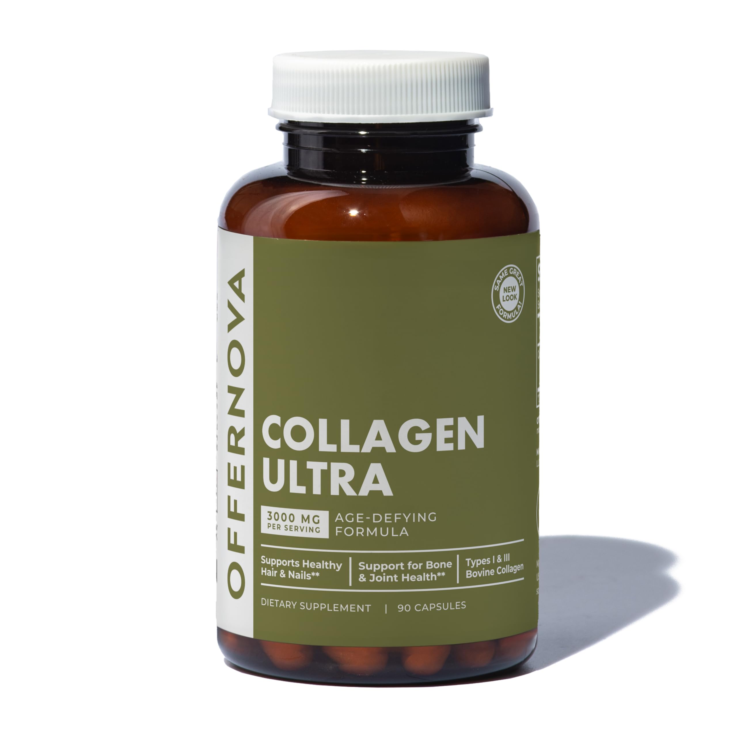 Offernova Collagène Ultra: bouteille de capsules soutenant articulations et os