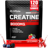 OFFPTE Créatine Monohydrate Gummies, emballage principal, pratique pour le voyage.