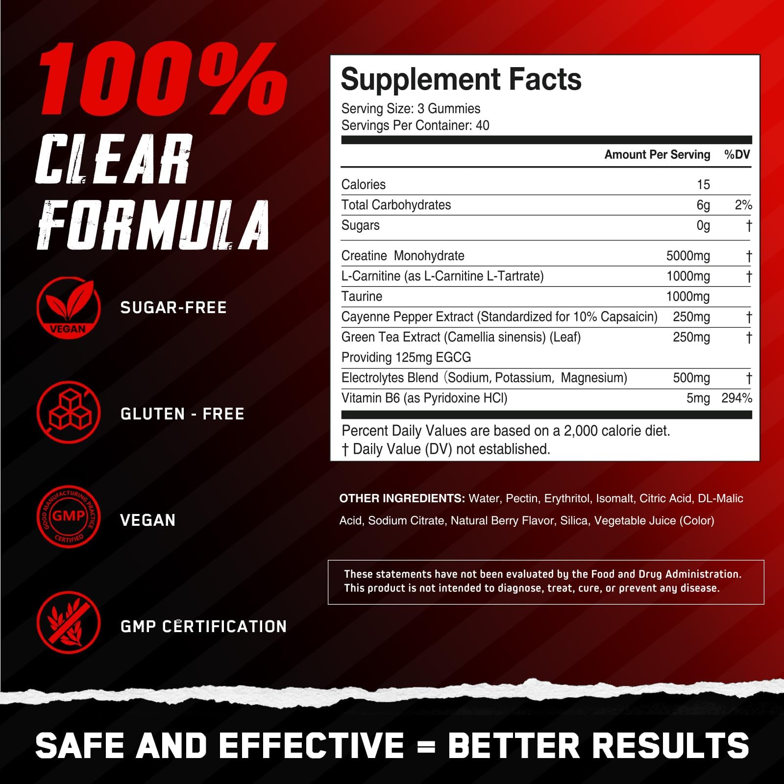 OFFPTE Créatine Monohydrate Gummies, usage pré-entraînement recommandé.