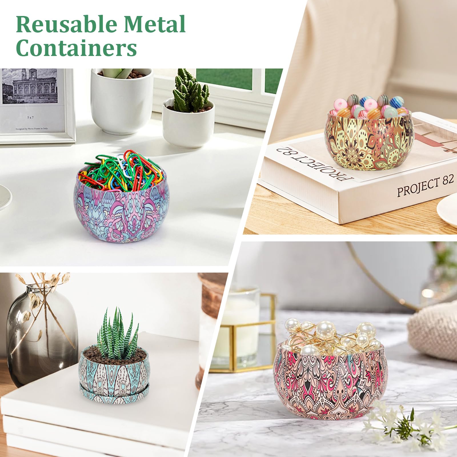 OFUN Pot métallique portable, bougie pratique pour voyages et espaces réduits.