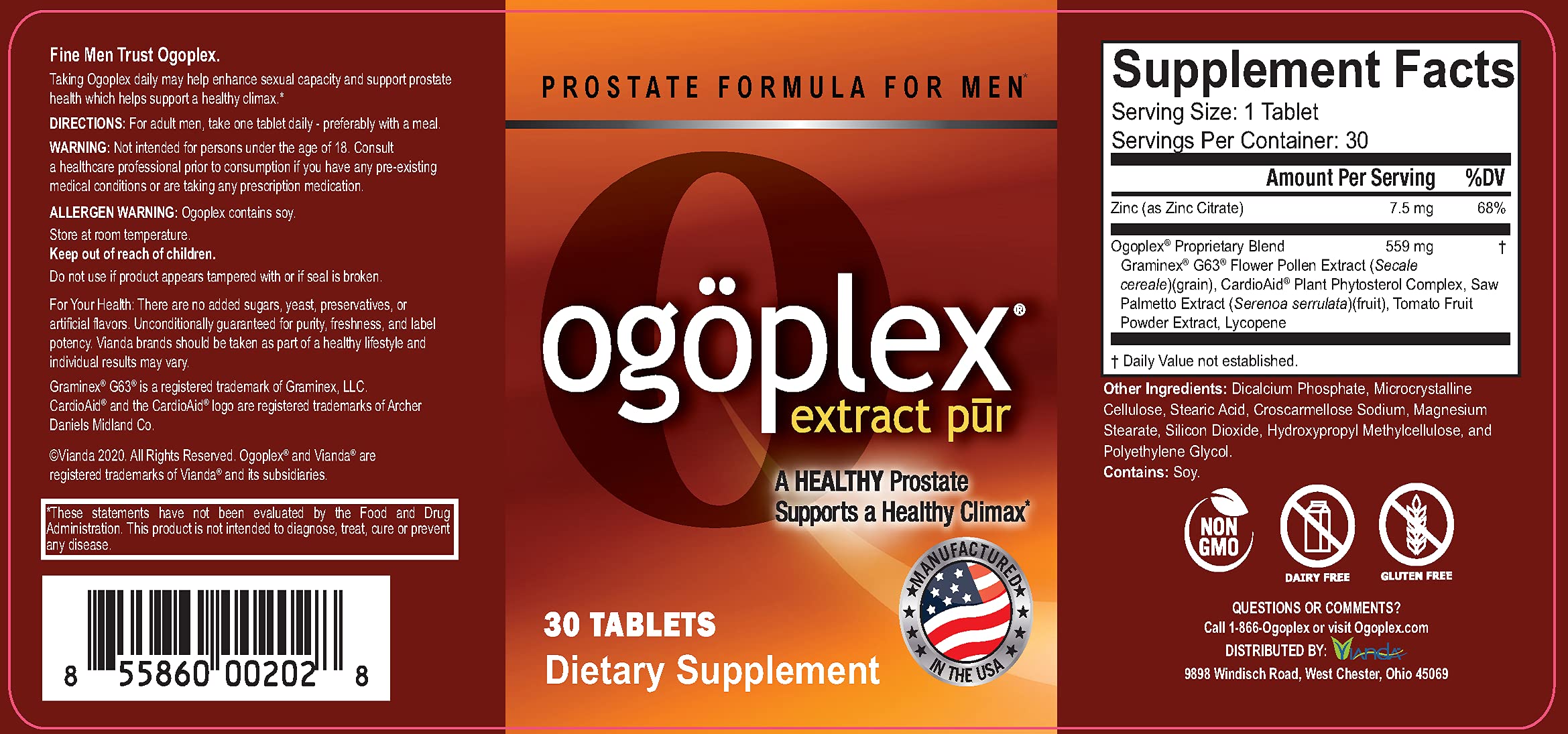 Ogoplex – tablettes pour usage quotidien, intégration facile à la routine masculine.