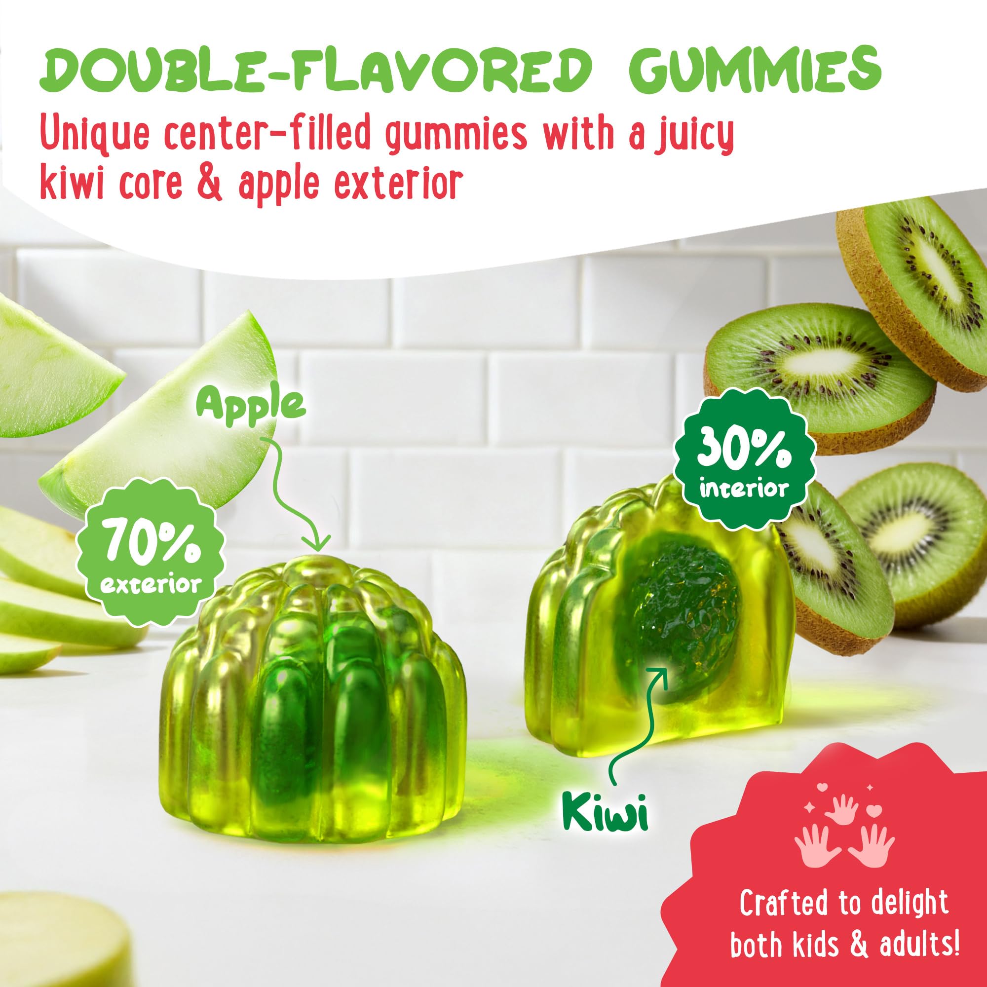 OH MY CHEWY bonbons gélifiés magnésium double saveur extérieur-intérieur – goût apprécié.