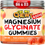 OH MY CHEWY – emballage des gommes au magnésium glycinate 400 mg.