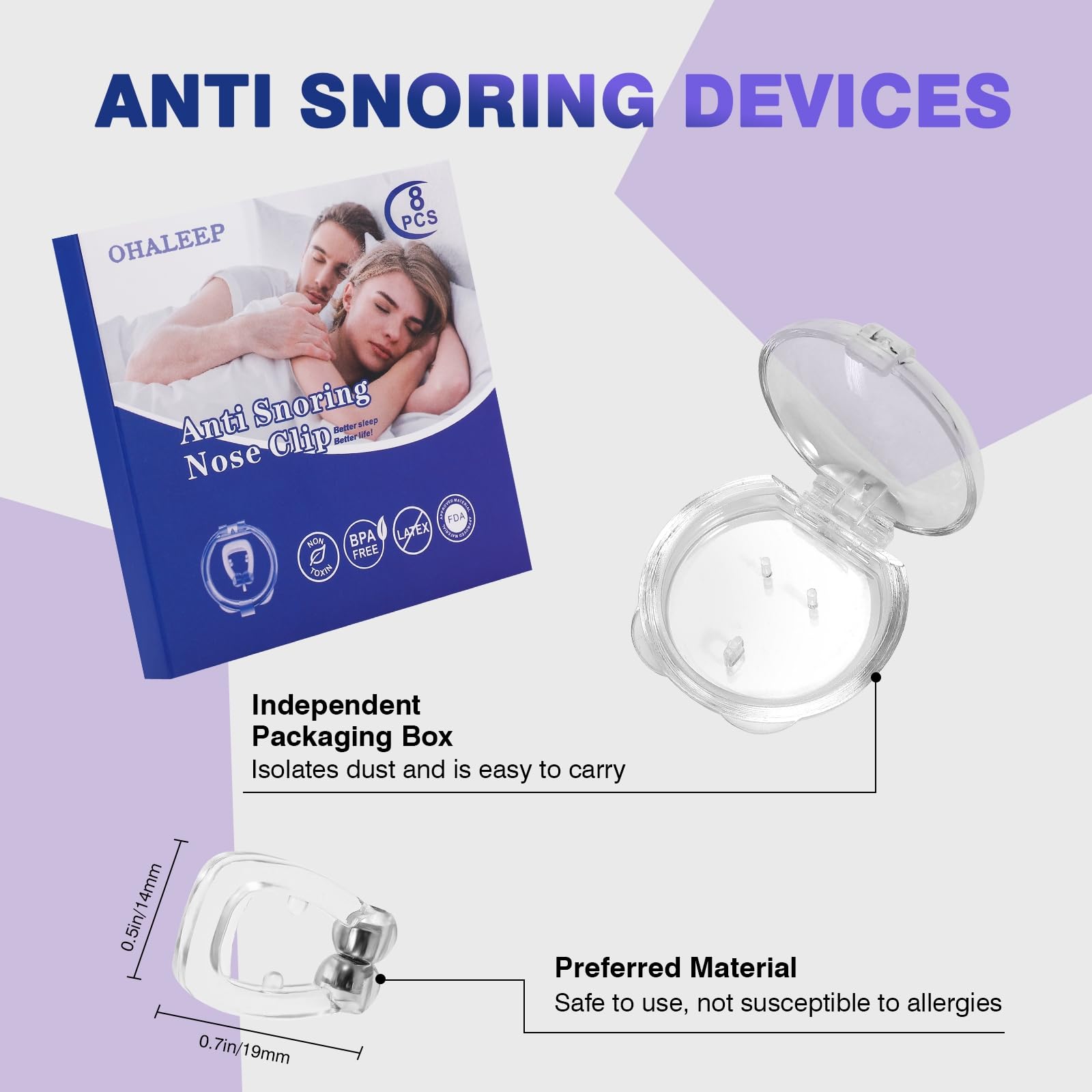 OHALEEP aimants reglables nasal adaptés à un port confortable.