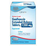 Ohm Guaifenesin – tablettes aidant la congestion thoracique et la respiration plus libre.