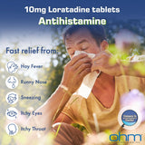 Ohm Loratadine comprimés 10 mg – action non somnolente pendant 24 heures.