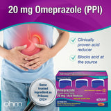 Ohm Omeprazole – soulagement 24 heures après une prise unique.