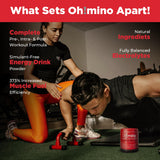 Oh!mino BCAAs EAAs, ambiance salle de sport avec énergie naturelle.