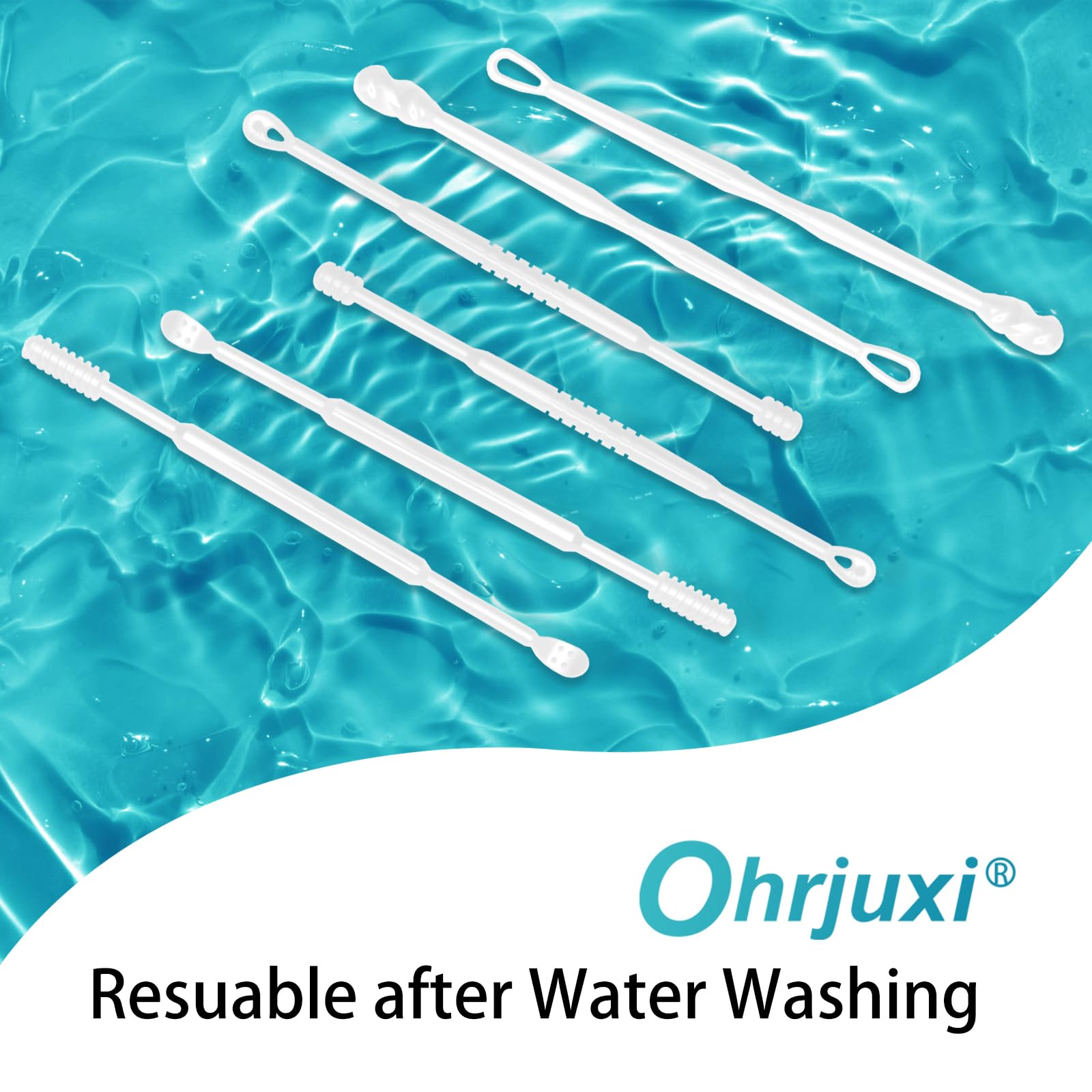 Ohrjuxi utilisation-confort-oreille: adaptation douce aux contours pour un nettoyage sans douleur.