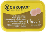 OHROPAX bouchons d'oreilles cire et coton avec étui transparent pour sommeil et calme.