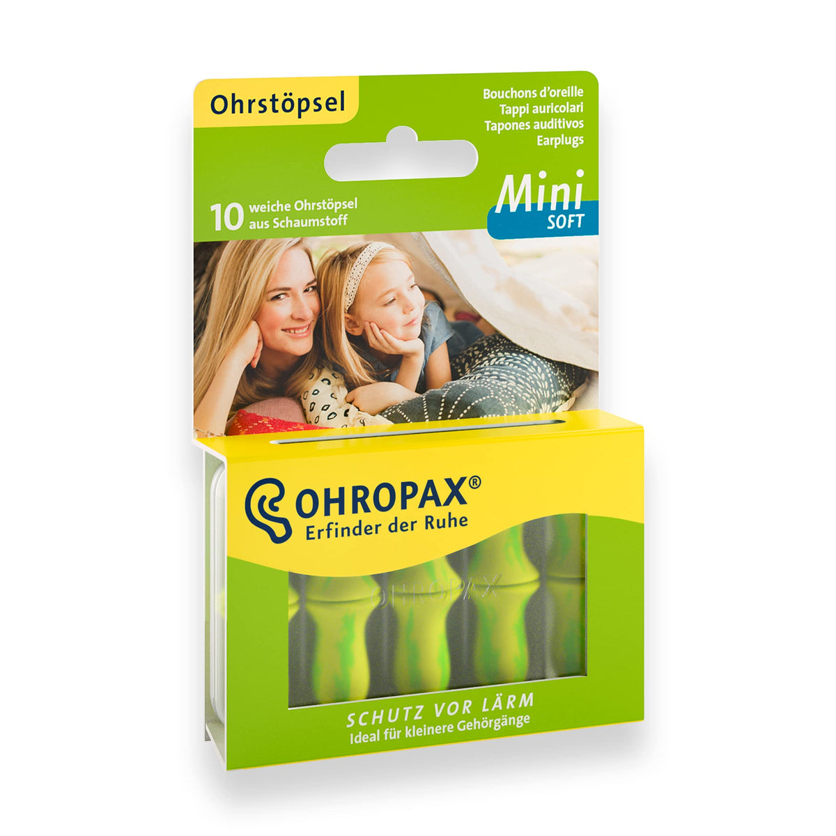 OHROPAX Mini Soft, bouchon oreille anatomique, idéal pour dormir paisiblement.