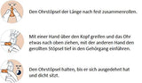 OHROPAX Mini Soft insertion dans loreille, confort et réduction du bruit au quotidien.