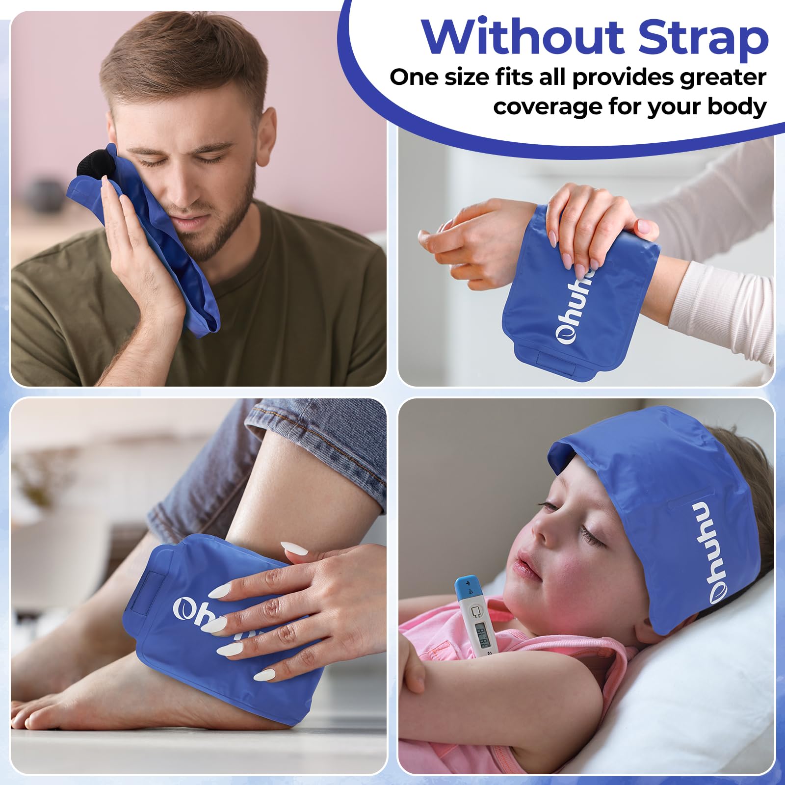 Ohuhu gel médical flexible s'enroule autour des zones douloureuses.