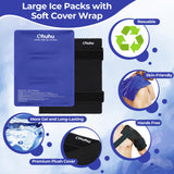 Ohuhu pack gel 14x11 sur le dos, apaisement ciblé des douleurs musculaires.
