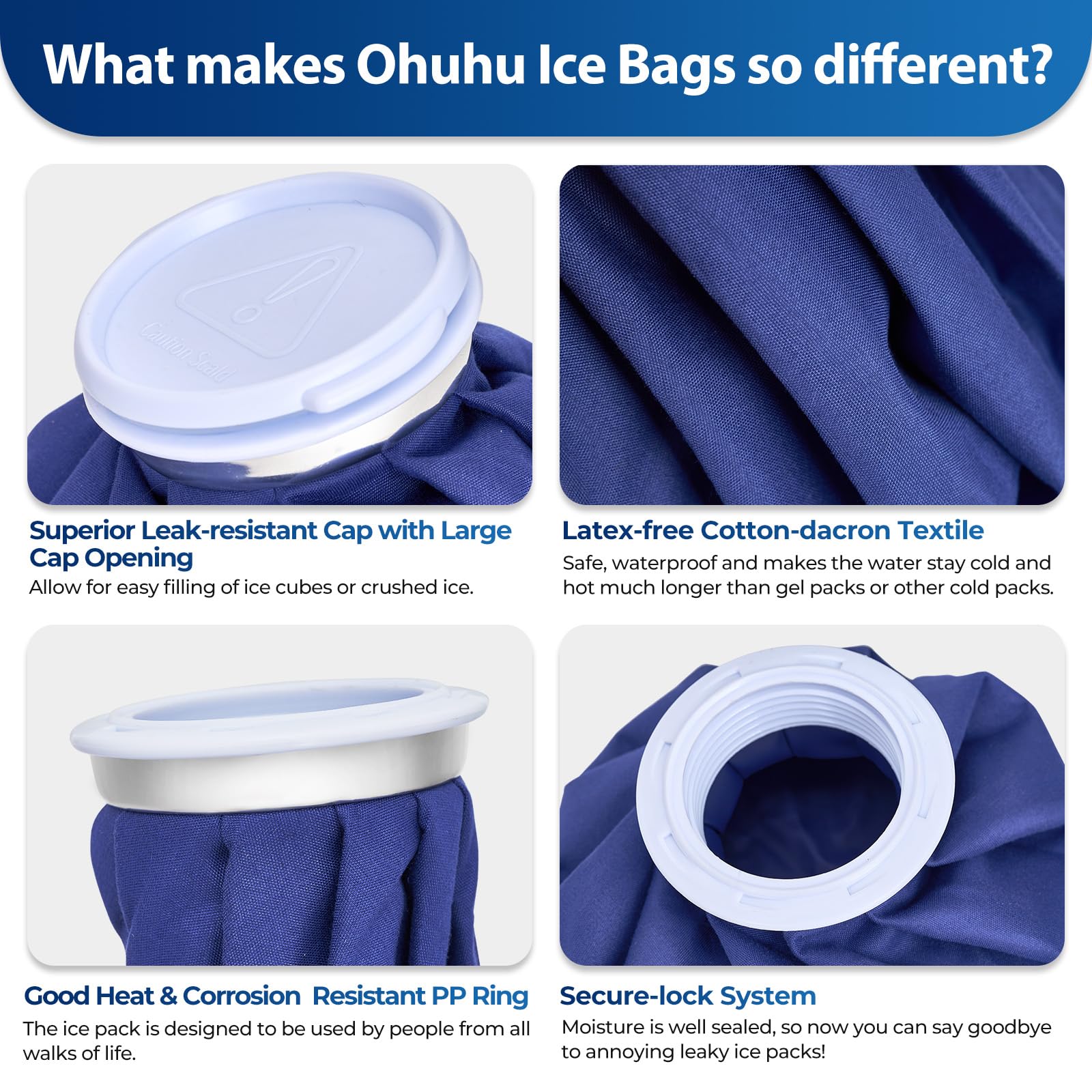 Ohuhu sac glace 6 pouces wrap: solution portable pour petites zones.