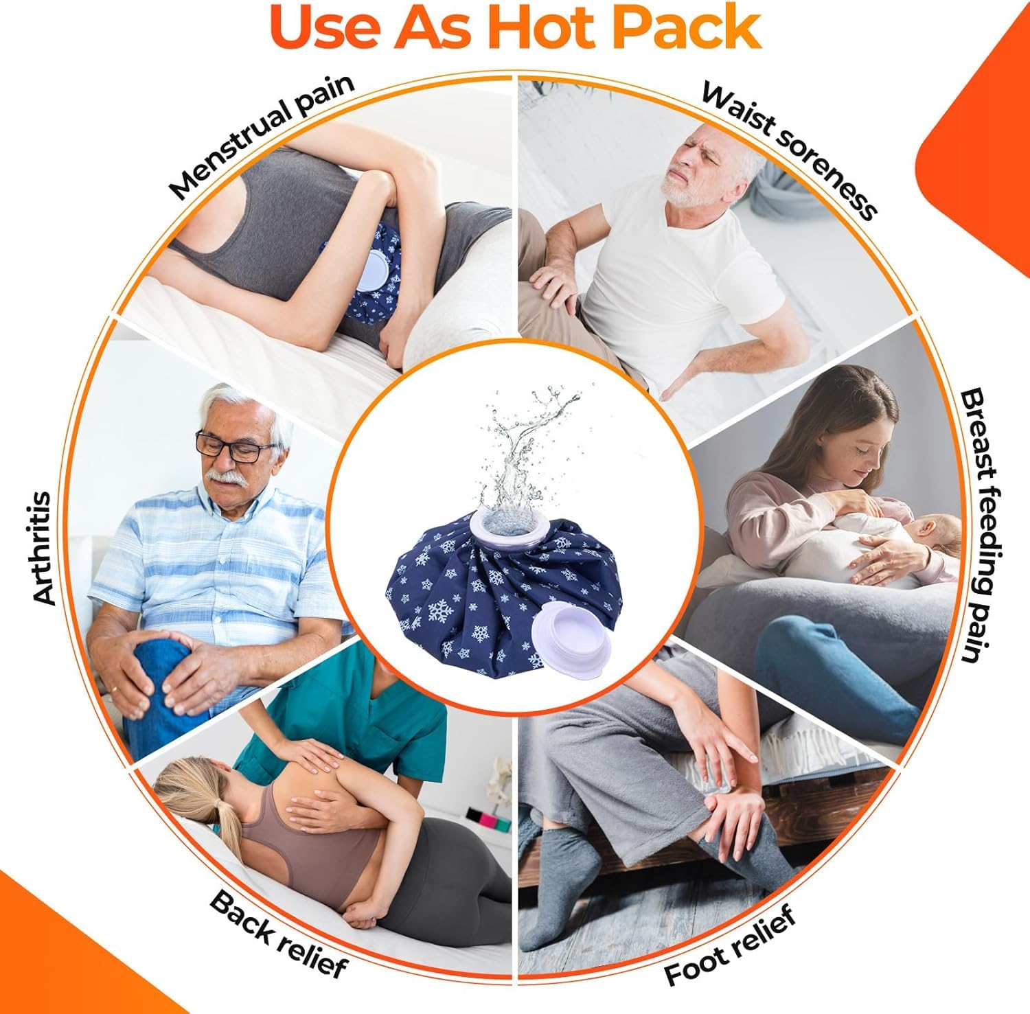 Ohuhu utilisation pratique à domicile ou au bureau pour apaiser douleurs