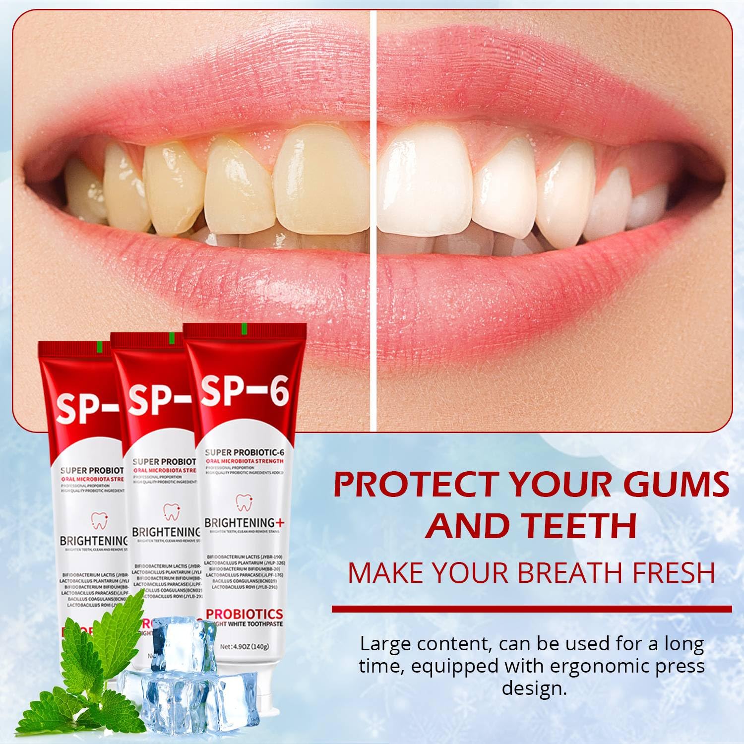 OHZH SP6 Probiotiques dentifrice - blanchiment doux