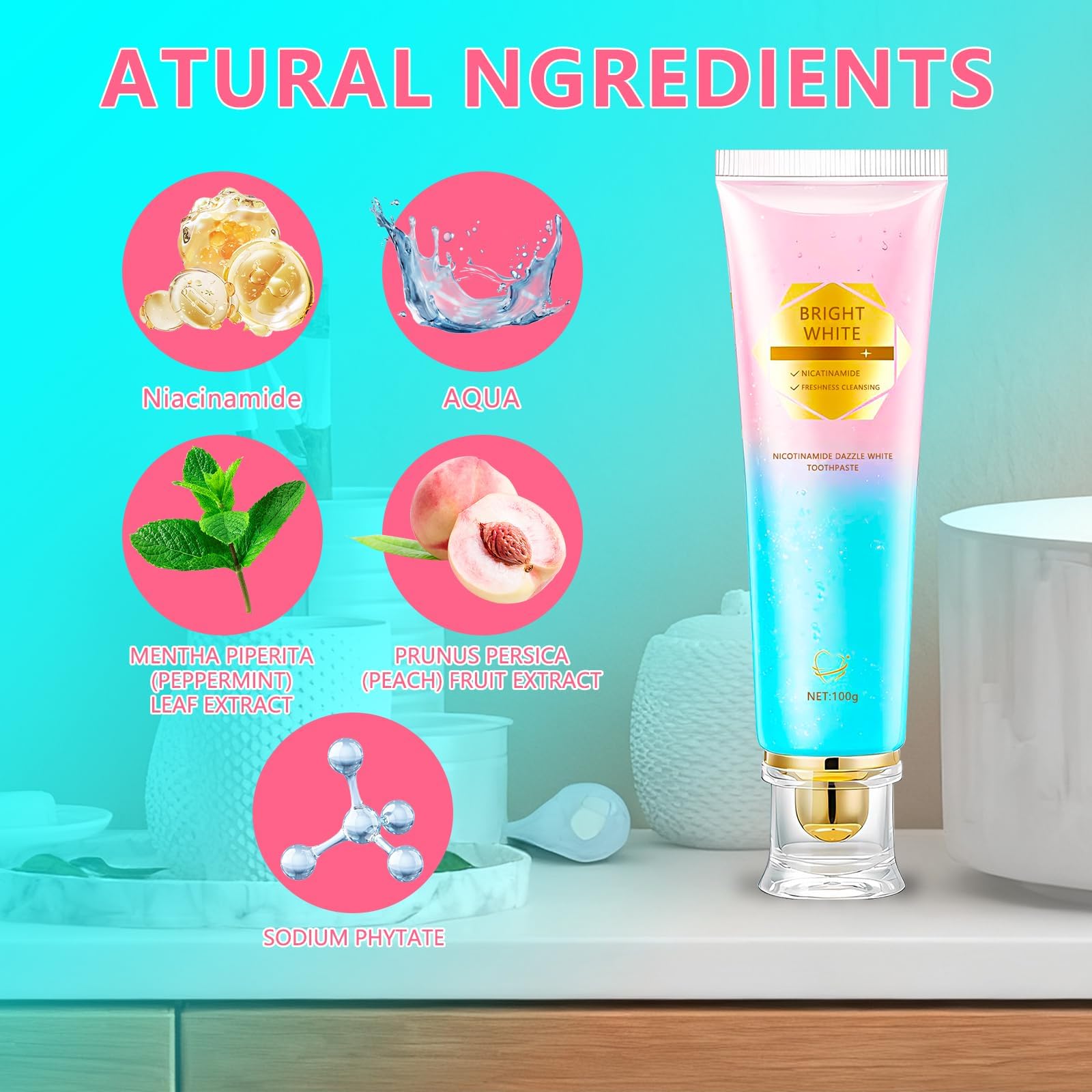 OIFVOPU Niacinamide dentifrice - gencives renforcées et sensibilité atténuée avec le temps.