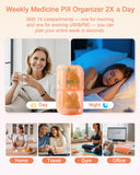 Oiizso Grande capacite pilules quotidiennes, convient pour vitamines et compléments