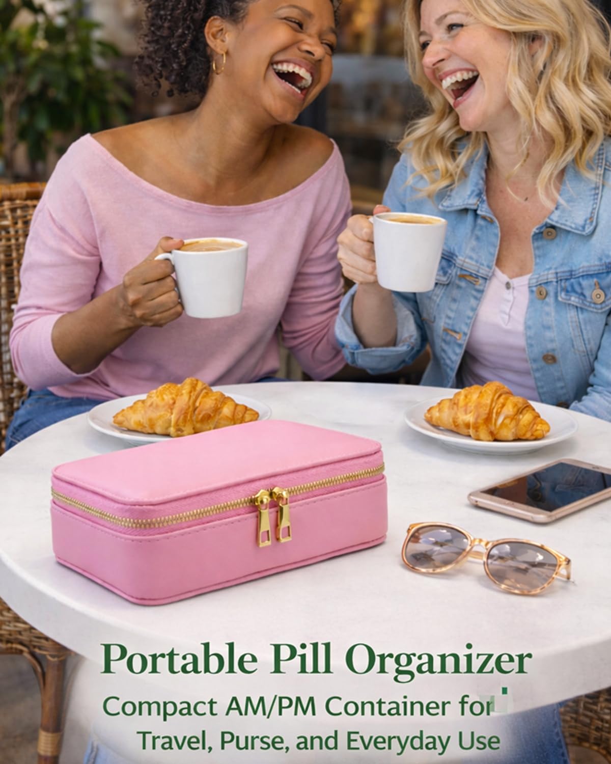 Oiizso Idée cadeau organiseur pilules, cadeau utile et élégant