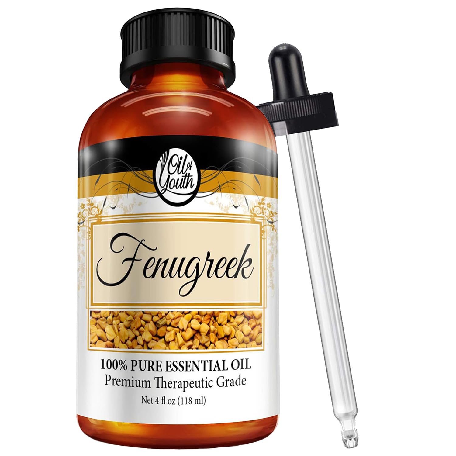 Oil of Youth bouteille fenugrec de 118 ml prête à diffuser et à utiliser.