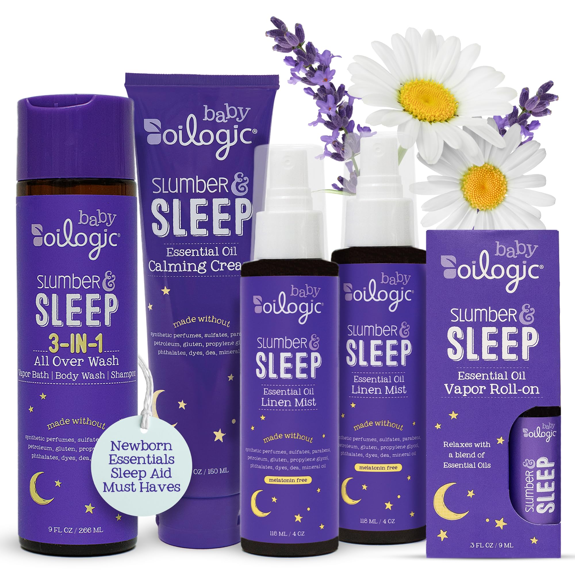 Oilogic Slumber & Sleep – bain 3-en-1 favorisant la détente nocturne de bébé