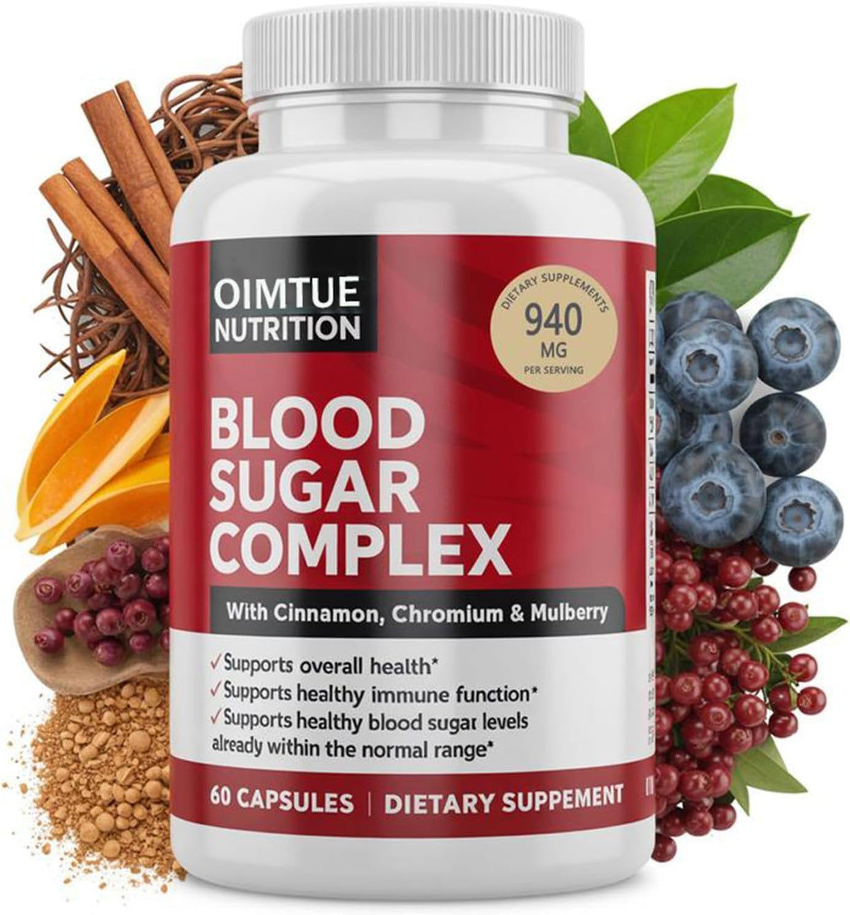 OIMTUE: bouteille de capsules 60, pratique pour une prise quotidienne.