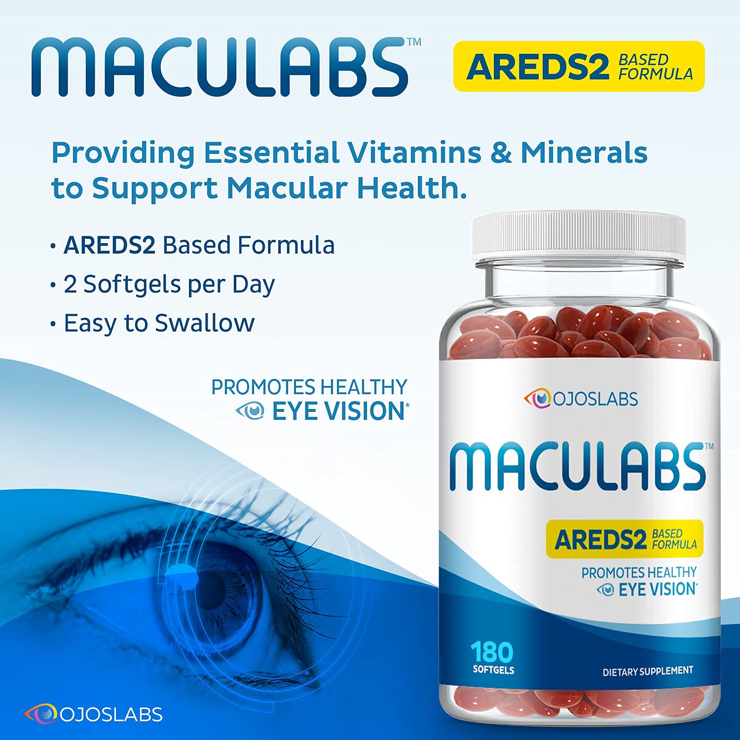 OjosLabs boîte Vitamines Yeux — conditionnement pratique et compact.