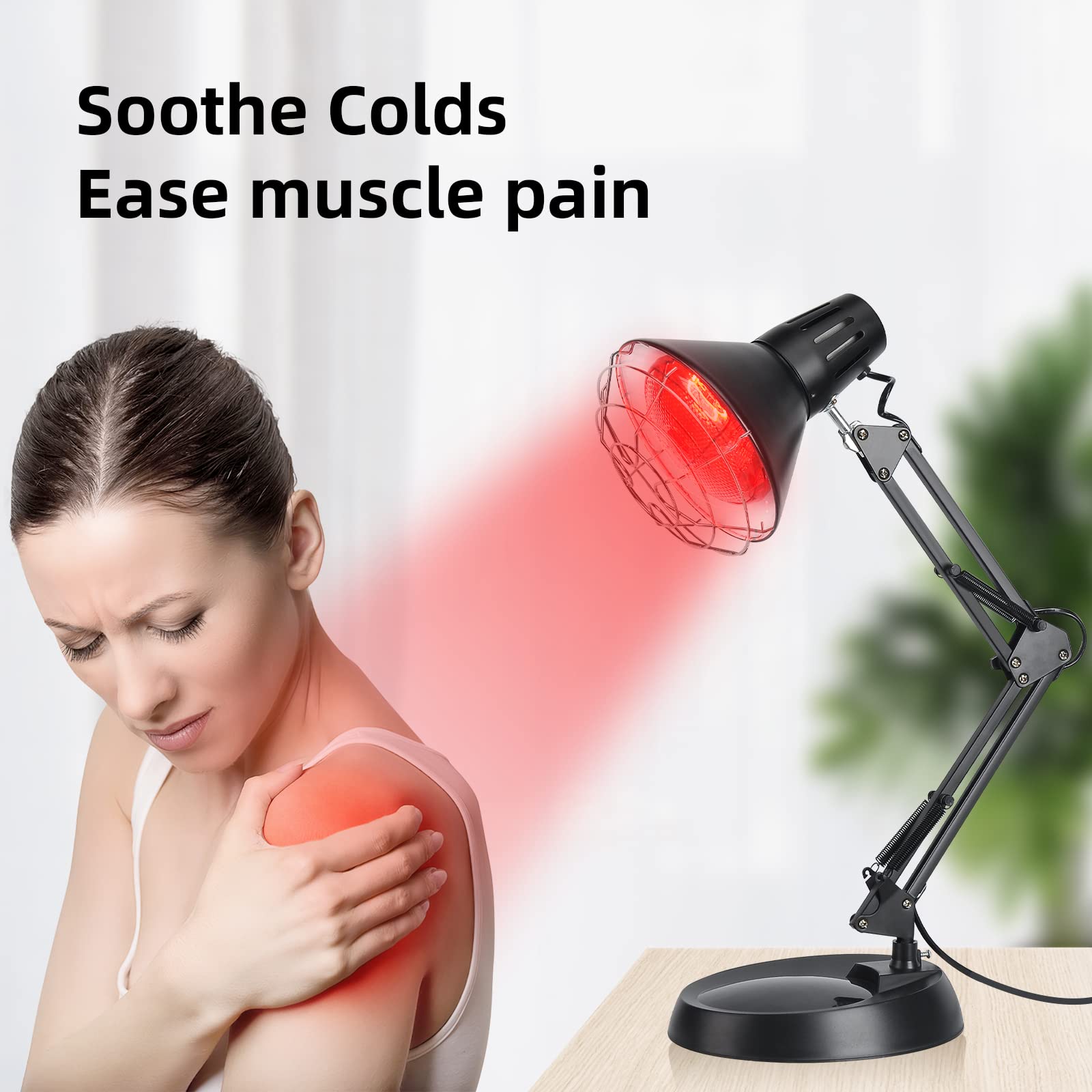 Okyna lampe infrarouge 150W délivrant chaleur douce et pénétrante.