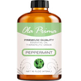 Ola Prima Menthe Poivrée en bouteille 16 oz, prêt pour l'aromathérapie.