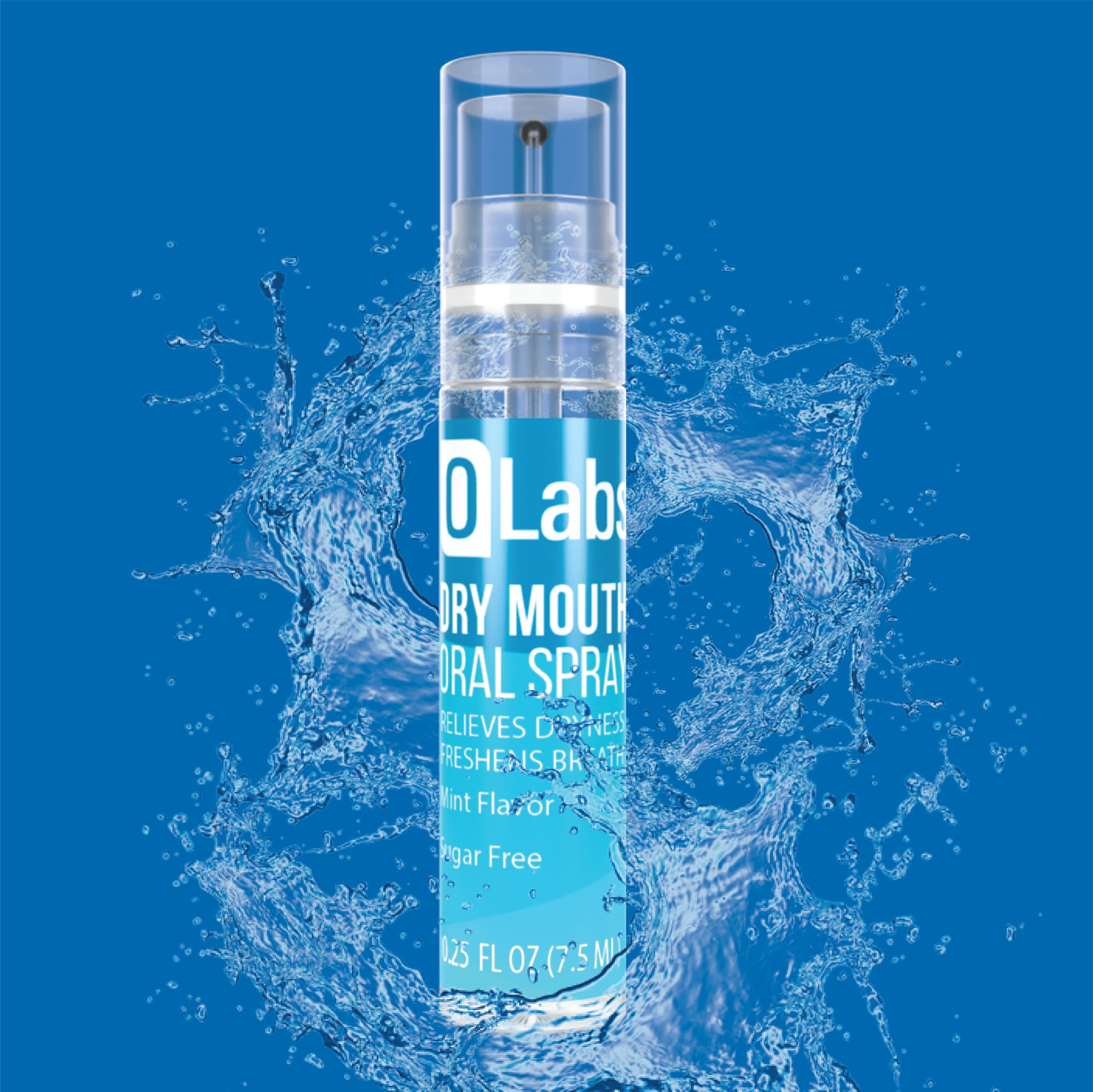 Olabs Dry Mouth Spray rafraîchissant à la menthe après les repas.
