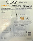 Flacon Olay Ultimate Vitamin C, application quotidienne pour éclat et fermeté de la peau