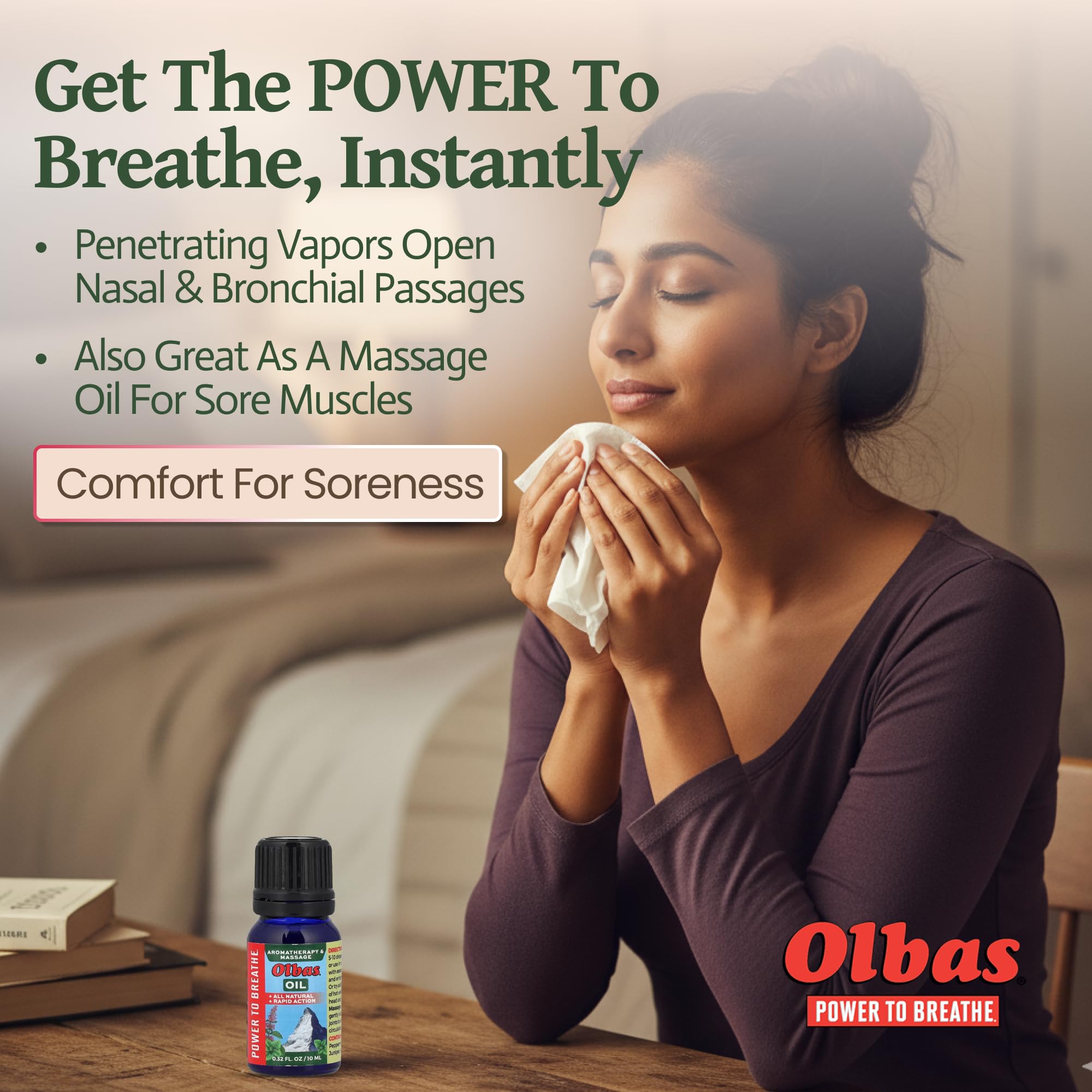 Olbas huile massage menthe, parfum rafraîchissant favorisant la relaxation