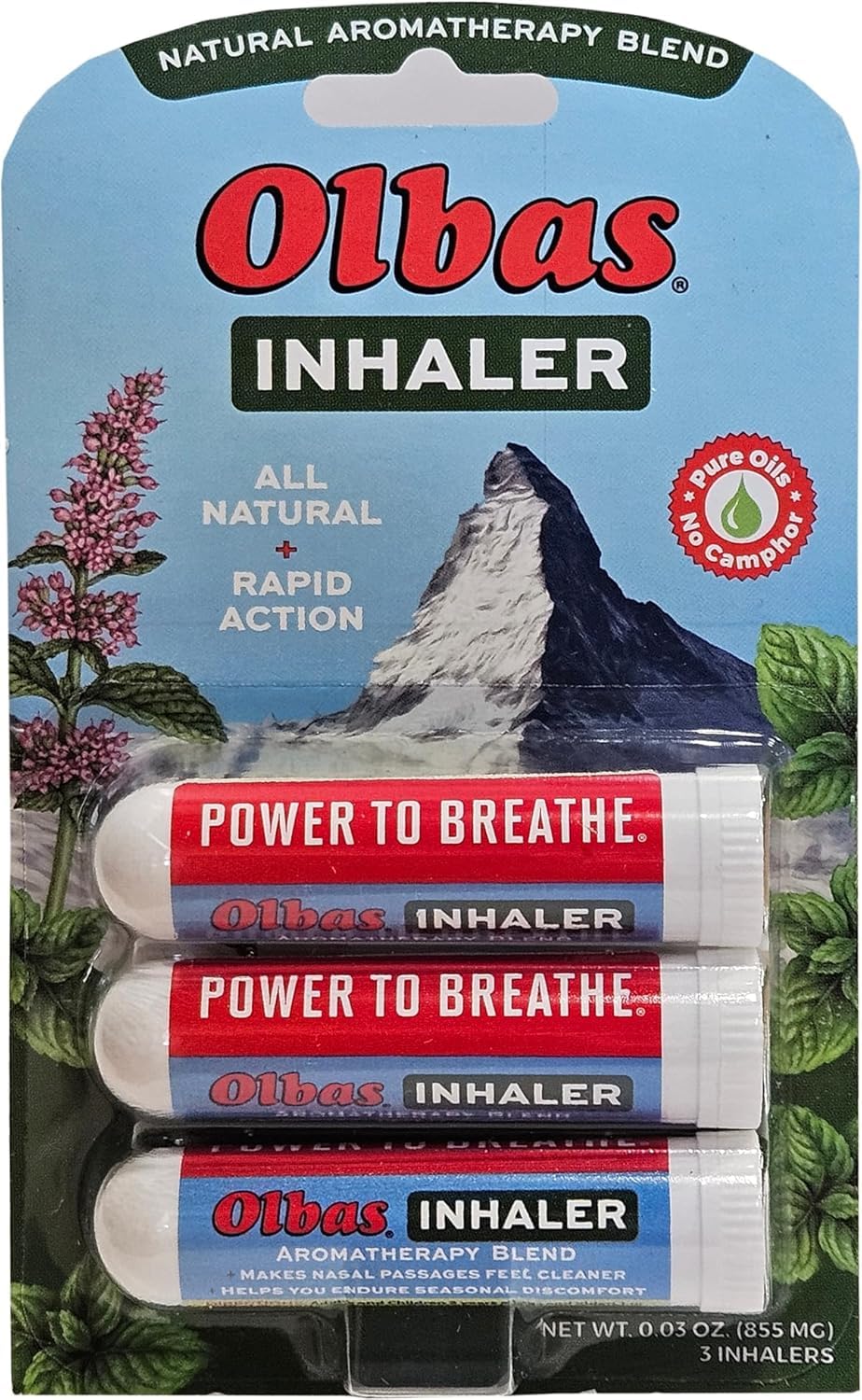 Olbas inhalateur aromathérapie menthe-eucalyptus pour respiration plus claire.